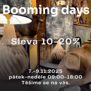 Booming Days v GS Furniture! 🗓️ 7.–9. 11. 2025 📍 Showroom Loděnice u Berouna 🕘 Pátek–neděle 09:00–18:00 Tři dny plné...